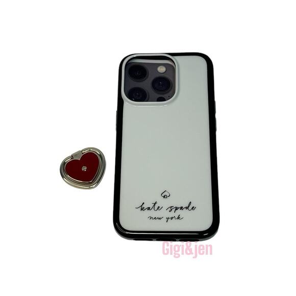 kate spade iPhone 13 Pro Max Case - Black with Red Heart - Picture 3 of 10